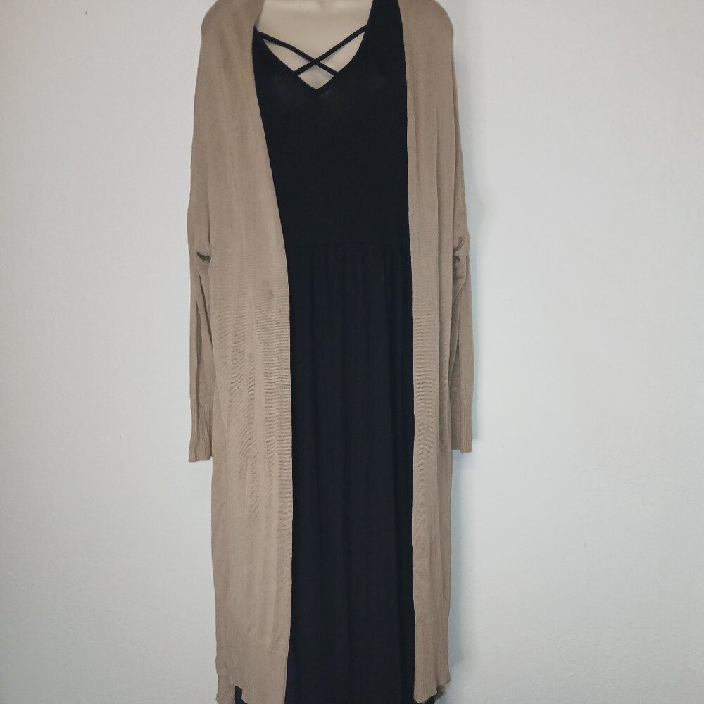 UEC Ashley Stewart Tan Duster with back slit size 22/24
